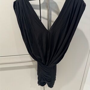 BCBGMaxAzria Black Draped Mini Dress Like New